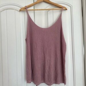 Women's Pink Knit Tank Top